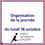 Organisation lundi 16 octobre