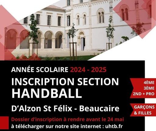inscription handball section sportive