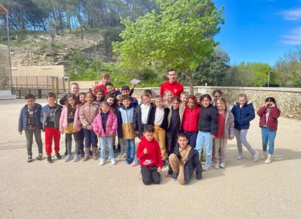 joueurs nimes olympique à l'école beaucaire (5)