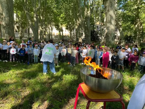 flamme olympique à Beaucaire