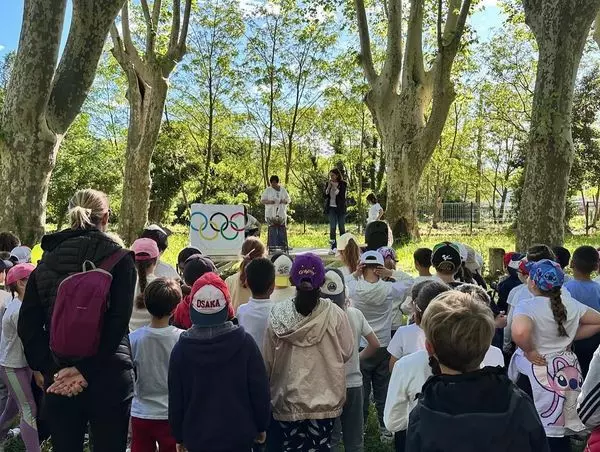flamme olympique à Beaucaire