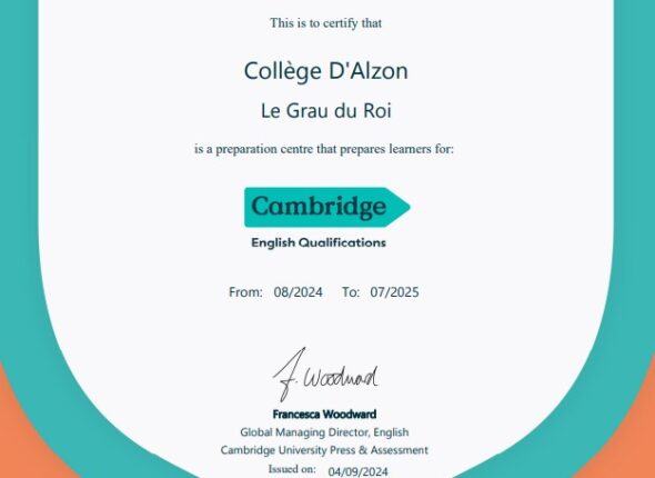 centre d'examen Cambrifge